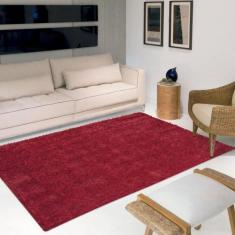 Tapete Luxo Pelo Super Macio Casa Dona Vermelho 200x300cm