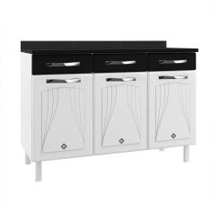 Balcão De Cozinha De Aço Triplo Telasul Star New com Tampo