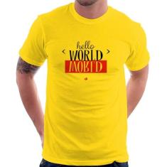 Camiseta Hello World - Foca na Moda, Amarelo, GGG