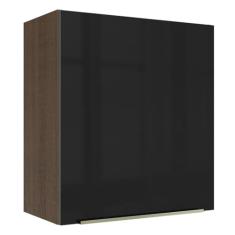 Armário Aéreo Madesa Lux 60 cm 1 Porta - Rustic/preto