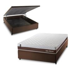 Conjunto Box Baú Venice Marrom 138x188x67 c/ Molas Ensacadas