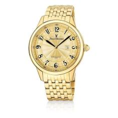 Relógio Pulso Jean Vernier Masculino Aço Dourado Jv01128
