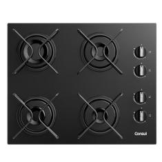 Cooktop 4 Bocas a Gás Consul com Grades Estáveis e Mesa de Vidro - CD0