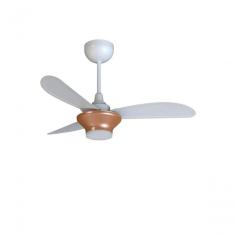 Ventilador De Teto Ventisol Mistral Led Inverter Controle Remoto Bronze Com Branco Bivolt