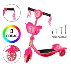 Brinquedo Infantil Patinete Scooter 3 Rodas Com Cesta Luz E - Art Brin