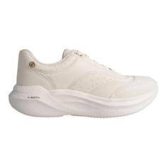 Tênis Casual Feminino Kolosh C3905 Couro Cadarço Branco-Feminino