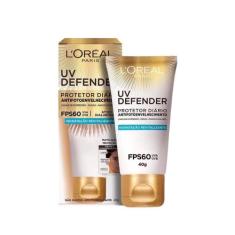 Protetor Solar Facial L'Oréal Paris uv Defender Hidratação fps 60, 40g