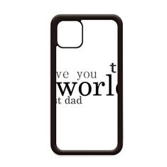 Capa Love World's Best Dad Festival citação para iPhone 12 Pro Max para Apple Mini Mobile Case Shell