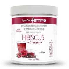 Chá Solúvel (200G) - Sabor: Hibisco C/ Cramberry - Apisnutri