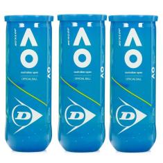 Bola de Tênis Dunlop Australian Open - Pack com 3 tubos