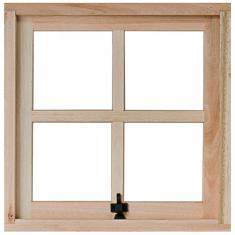 Janela de Madeira Maxim-Ar 60x60cm com Caixilho 9,4cm EWR MP61 Rondosul Marroml