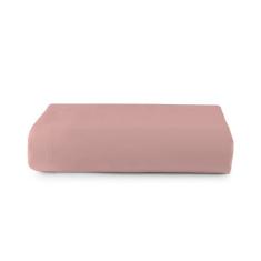 Lençol Avulso Superior Solteiro sem Elástico Sobre Lençol Percal 400 Fios Antiácaro, Anti-pilling com Toque Extra Macio (Rose, Solteiro)