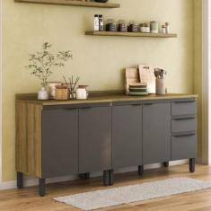 Cozinha Compacta 2 Peças com Tampo de 25mm Magnolia - Mademovel