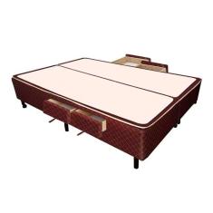 Cama Box Base C-gavetas King Poli Tecido Brown (193x27-c-4 Gavs) - Castor