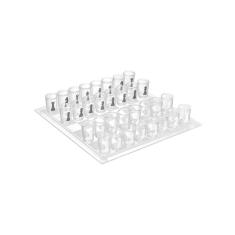 Jogo De Xadrez Shot Drink 35x35 Tabuleiro De Vidro - Western