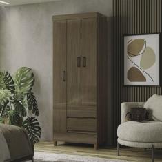 Guarda Roupa 3 Portas 2 Gavetas com Pés