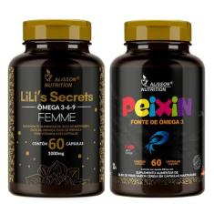Omega 3 6 9 Mulher + Omega Kids Infantil Peixinhos 60+60cáps - Alisson