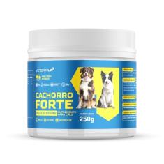 Suplemento Cachorro Forte Pelo & Derme 250g | Biotina, Zinco e Ômega 3 para Pelagem Canina, Pele Saudável e Energia | Desenvolvido por Veterinários | VeterinUp