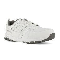 Reebok Tênis feminino Work RB434 Sublite Cushion Work Safety Toe Athletic Steel Oxford Branco, Branco, 37