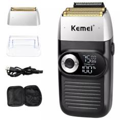 Maquina Kemei Km 2026 Shaver Sem Fio Bivolt Recarregável, Bivolt