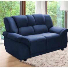 Sofá 2 Lugares Hellen Buarque com 140cm de Largura e Revestimento em Veludo