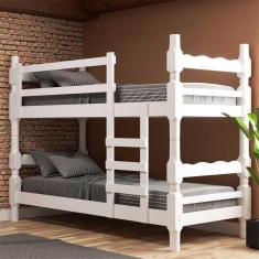 Beliche - Vira 2 Camas - 78/88 X 188Cm Porto Cr4138 Branco