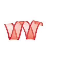 Fita Laço Aramada 27Mmx1M Organza Vermelho