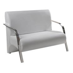 Poltrona Vênus 2 Lugar Braço Alumínio Dsalla Tecido Sintético (courino)