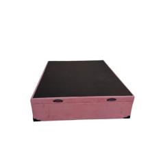 Cama Box Baú Casal Blindado Suede Rosê