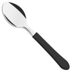 Colher de Mesa Leme Tramontina em Aço Inox Preta