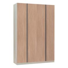 Guarda Roupa Solteiro 4 Portas 3 Gavetas Internas Prime Plus 159 cm Lu