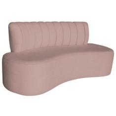Sofá Curvo 2 Lugares Organico Sala Recepção Escritório Valência 120cm 