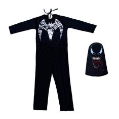Fantasia Venom Macacão Longo Infantil Com Gorro - Fantasias Carol EF, 