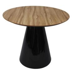 Mesa de Jantar Cone 130 cm Base Preta - Outros, Nogueira