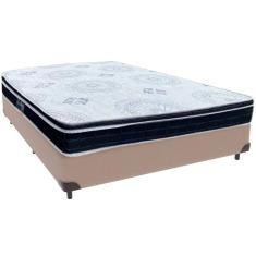 Cama Box e Colchão Orthosono D33 Com Pillow Top Casal Anjos