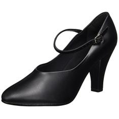 Sapato Dança De Salão Só Dança CH-53 Napa Salto 7cm Preto
