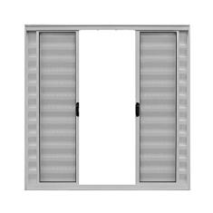 Janela de Alumínio Veneziana 100x120cm 6 Folhas Hale Esquadrias Branco