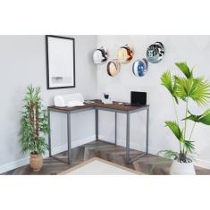 Escrivaninha Mesa Escritório em L 105x105 - Completa Casa