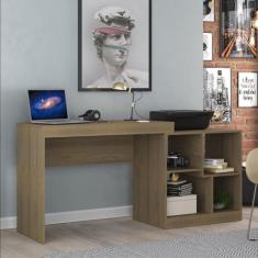 Escrivaninha Mesa Escritório 137cm Multifuncional 4 Nichos HO-2904 - E