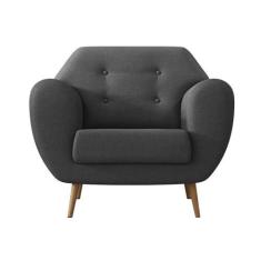 Poltrona Beegees Linho Cinza - Mobly