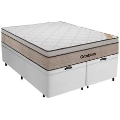 Cama Box (Box + Colchão) Queen V-Joy Ortobom - de Mola 68cm de Altura 