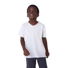 Camiseta Básica Infantil Menino Flamê Em Decote V Hering Kids
