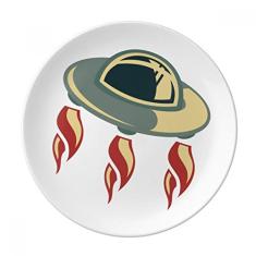 Universo Alienígena Monstro OVNI Prato decorativo de porcelana Salver Prato de jantar