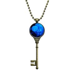 DIYthinker Colar com pingente de imagem da natureza da ciência, da natureza, da Ocean Jellyfish