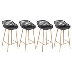 Kit 4 banquetas altas bancada cozinha Clarice Cloe