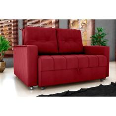 Sofá Cama Drika Masserati Vermelho E404 - Matrix