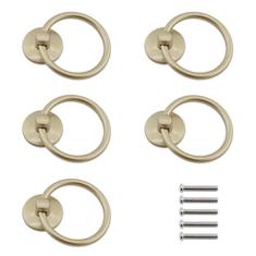 Ulifestar Puxadores de armário de cozinha, puxadores de anéis de gaveta de metal, puxadores e puxadores de armário de orifício único, ferragens de armário de banheiro com parafusos de instalação