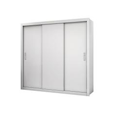 Guarda Roupa Ilhéus 3 Portas De Correr 4 Gavetas Carioca Branco