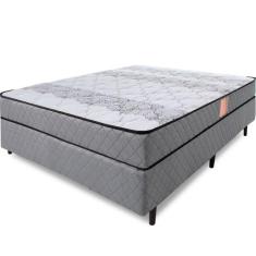 Cama Box com Colchão Viúva Ortopédico Firme Espuma D33 Antialérgico 12