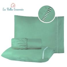 Jogo de Cama Solteiro 400 Fios Micropercal Ponto Palito - La Bella Enx